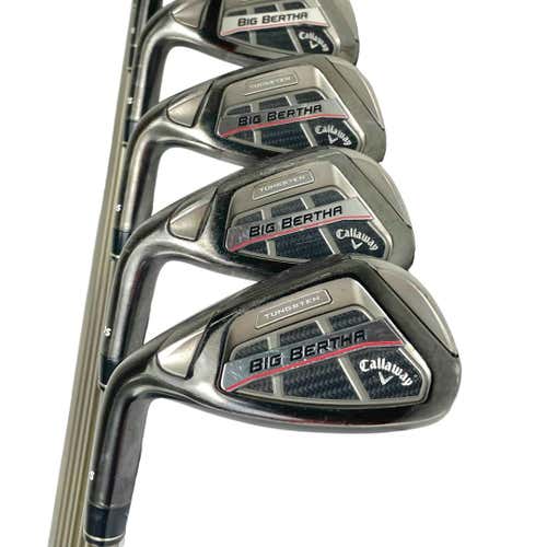 Used Callaway Big Bertha Os Men's Left Iron Set 5i-sw Senior Flex Graphite Shaft