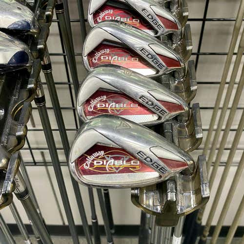 Used Callaway Diablo Edge Men's Right Iron Set 4i-aw Uniflex Steel Shaft