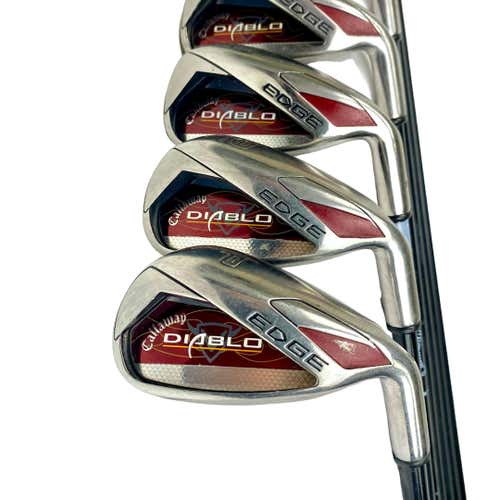 Used Callaway Diablo Edge Men's Right Iron Set 4i-pw Regular Flex Graphite Shaft