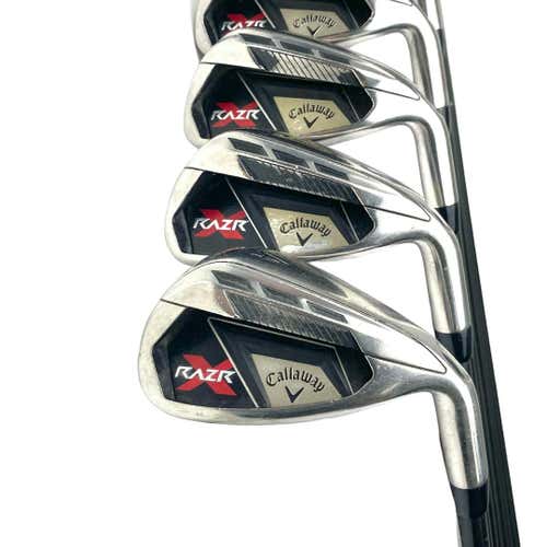 Used Callaway Razr X Men's Right Iron Hybrid Set 4h-aw Senior Flex Graphite Shaft