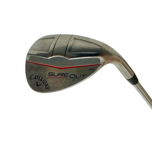 Used Callaway Sure Out Men's Right 64 Degree Wedge Stiff Flex Steel Shaft