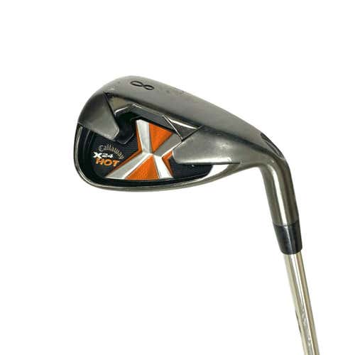 Used Callaway X-24 Hot Men's Left 8 Iron Uniflex Steel Shaft