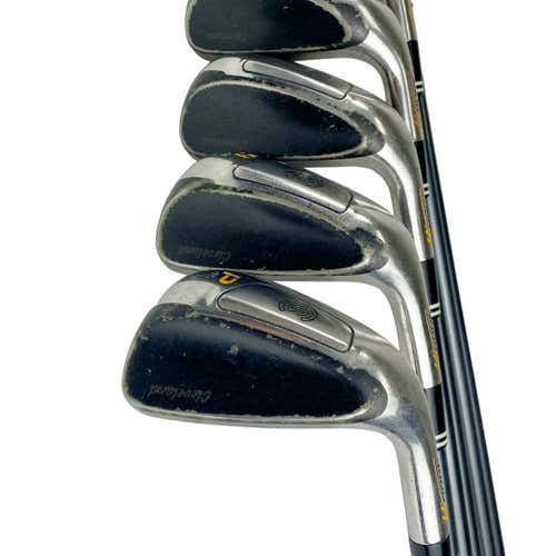 Used Cleveland Hibore Men's Right Iron Hybrid Set 5h-pw Regular Flex Graphite Shaft