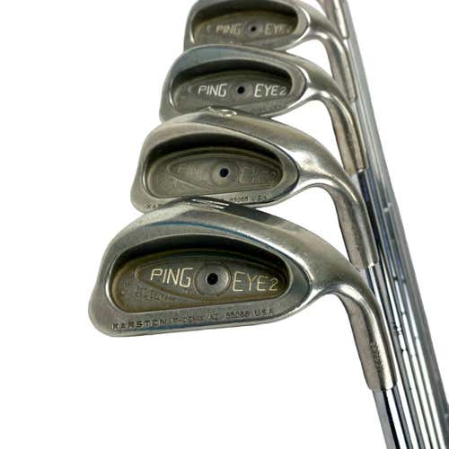 Used Ping Eye 2 Black Dot Men's Right Iron Set 2i-pw Stiff Flex Steel Shaft