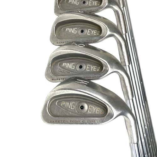 Used Ping Eye 2 Black Dot Men's Right Iron Set 3i-pw Stiff Flex Steel Shaft