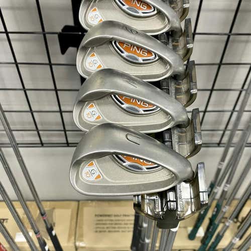 Used Ping G10 Silver Dot Men's Right Iron Set 5i-gw Regular Flex Steel Shaft