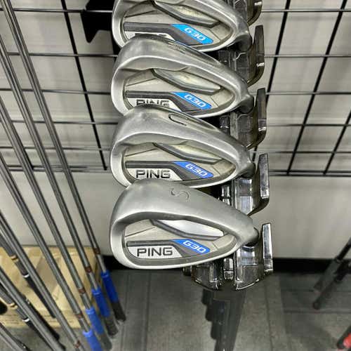 Used Ping G30 Green Dot Men's Right Iron Set 5i-sw (no 7 Iron) Regular Flex Graphite Shaft