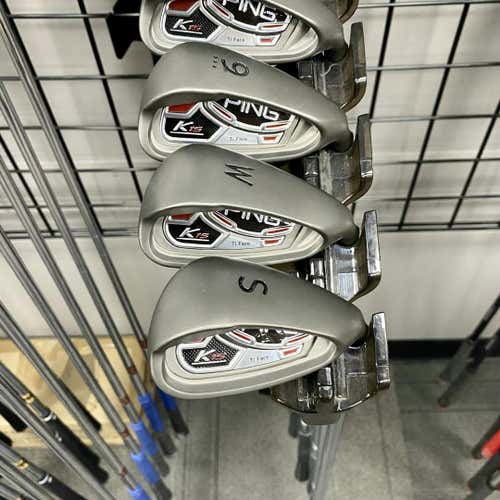 Used Ping K15 Blue Dot Men's Right Iron Set 5i-sw Stiff Flex Steel Shaft