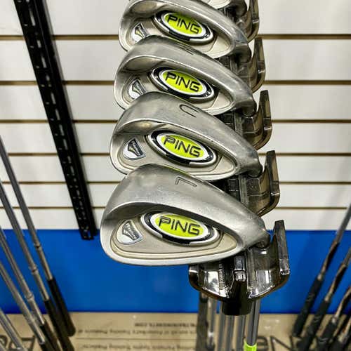 Used Ping Rapture Green Dot Men's Right Iron Set 4i-lw (no 7 Iron) Senior Flex Steel Shaft