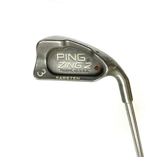 Used Ping Zing 2 Red Dot Men's Right 3 Iron Stiff Flex Steel Shaft