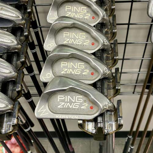 Used Ping Zing 2 Red Dot Men's Right Iron Set 3i-pw Stiff Flex Steel Shaft