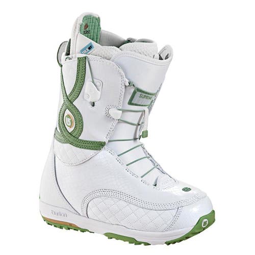 NEW $330 Burton Supreme Womens Snowboard Boots! White & Green  Size 4