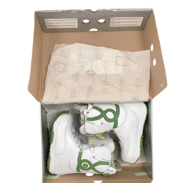 NEW $330 Burton Supreme Womens Snowboard Boots! White & Green Size