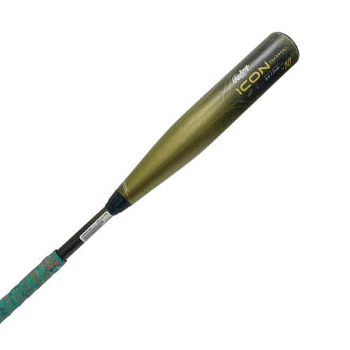 Used Rawlings Icon Carbon Rut3i10 Usssa 2 3 4" Barrel Bat 30" -10 Drop