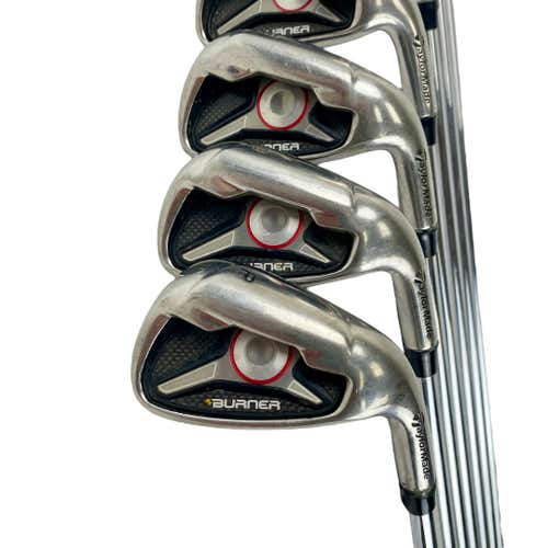 Used Taylormade Burner 2009 Men's Right Iron Set 4i-pw Stiff Flex Steel Shaft