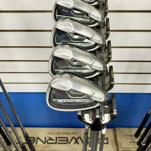 Used Taylormade Rocketballz Men's Right Iron Set 4i-pw Stiff Flex Steel Shaft