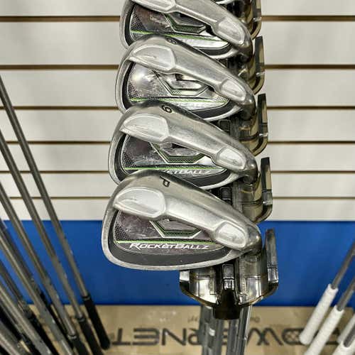 Used Taylormade Rocketballz Men's Right Iron Set 4i-pw Stiff Flex Steel Shaft