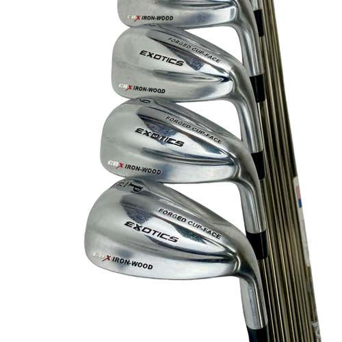 Used Tour Edge Exotics Cbx Ironwood Men's Right Iron Set 4i-pw Regular Flex Graphite Shaft