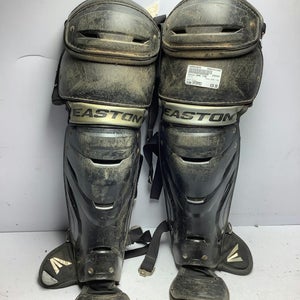 Used Easton GAME TIME Catchers Leg Guards Black Intermed 11162-S000414575