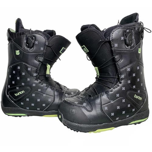 NEW! $295 Burton Q Womens Snowboard Boots! Black Gray Green Size 4 (Euro 34)