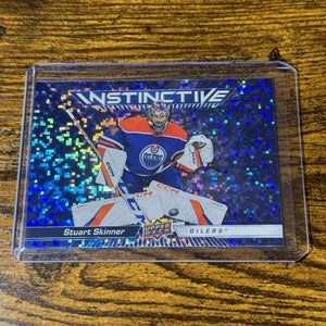 Stuart Skinner Edmonton Oilers 2023-24 NHL UD Instinctive Sparkle Insert #IN-8