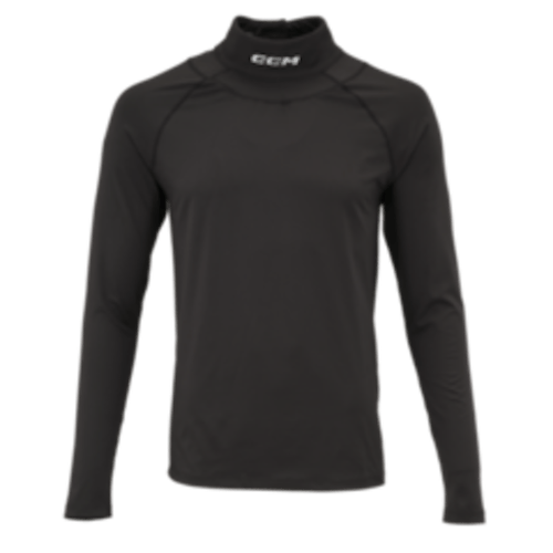 New Ccm Compression Long-sleeve Neck Protector Top Adult Sm