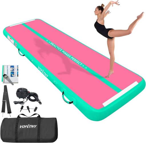 VOFiTNY All Purpose Gymnastics Mat 10ftx3.3ftx4 inches Pink Green