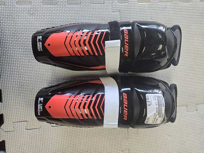 Used Bauer Lil Sport 8" Hockey Shin Guards