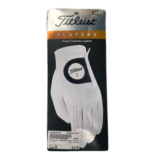 New Titleist White Men's Left Hand Glove