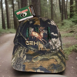 Vintage GEHL Mossy Oak Camouflage Deer Hat Snapback Cap New With Tags