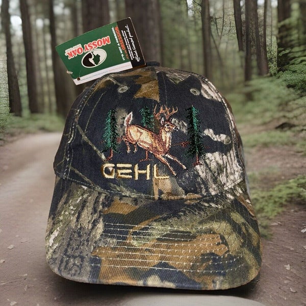 Vintage GEHL Mossy Oak Camouflage Deer Hat Snapback Cap New With Tags