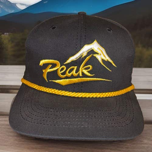 Vintage Colorado Peak Alaska Mountain Skiing Snapback Trucker Hat Cap Rare