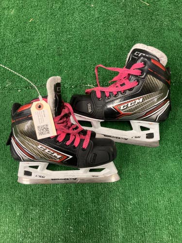 Used Junior CCM Jetspeed FT460 Hockey Goalie Skates Size 2