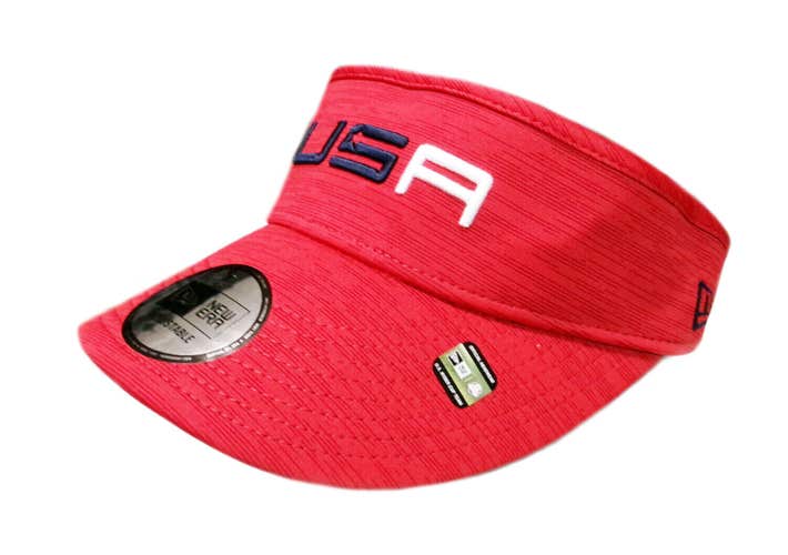 NEW Men's New Era Red 2023 Ryder Cup Sunday Round Adjustable Golf Visor