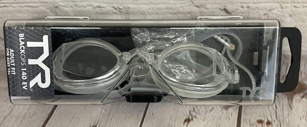 TYR Black Ops 140 EV Adult Racing Goggle Anti Fog Wide View With Durafit Gaskets