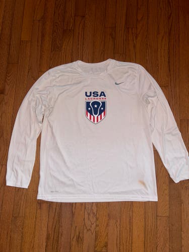 Team-Issued USA Lacrosse Dri-fit Nike Long Sleeve T (XL)