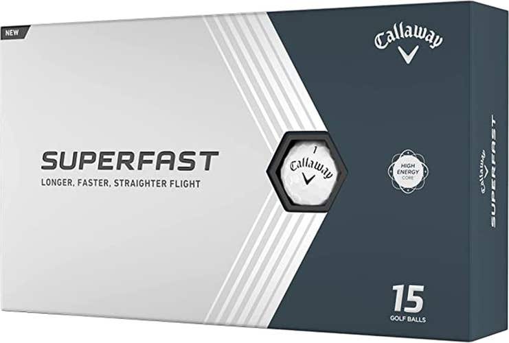 Callaway Superfast 2022 Golf Balls (White, 15pk) NEW