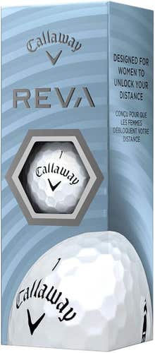 Callaway REVA 2021 Golf Balls (Pearl, 3pk) Ladies NEW