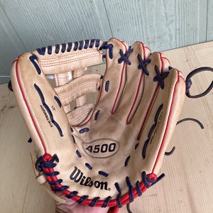 Brown Used Kid Pitch (9YO-13YO) Wilson A500 Right Hand Throw Infield Baseball Glove 12"