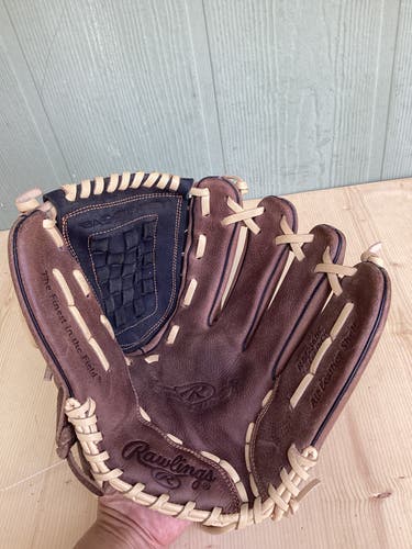 Brown Used Kid Pitch (9YO-13YO) Rawlings Mark of a Pro Right Hand Throw Outfield Baseball Glove 12.5