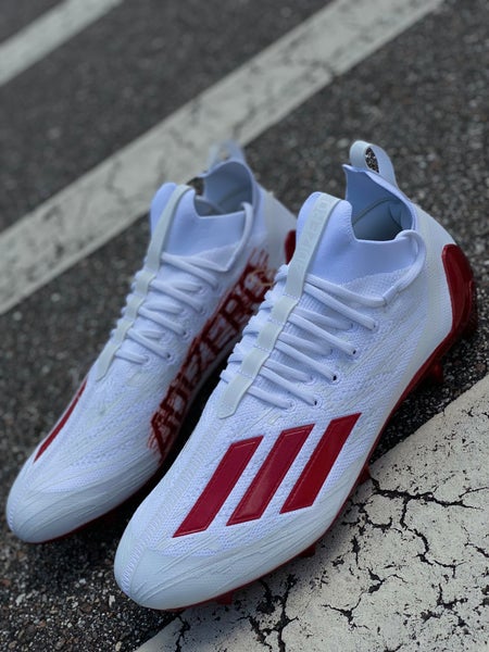 Adidas Adizero PrimeKnit white red football cleats *BRAND NEW*