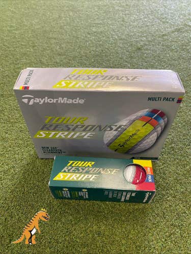 New TaylorMade Tour Response Stripe Golf Balls Multi Pack 1 Dozen