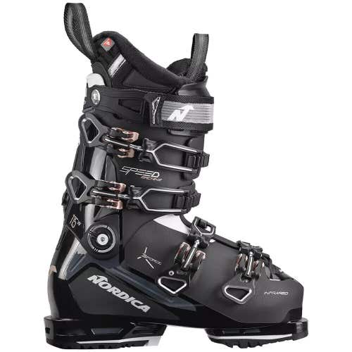 New $700 Womens Nordica Speedmachine 3 115 w Ski Boots Black Size 7.5 Mondo 24.5