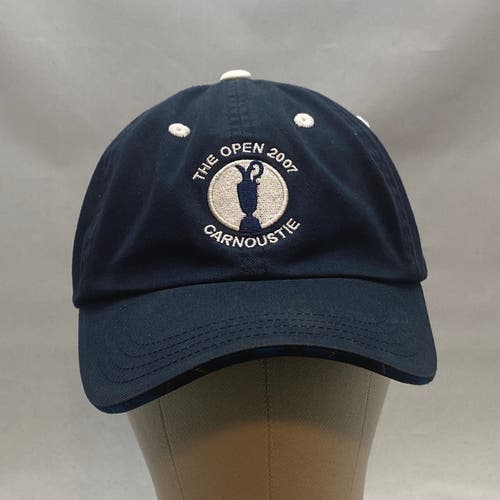 Imperial Golf Hat Men Adjustable Navy 2007 CARNOUSTIE OPEN Logo Strapback Cap