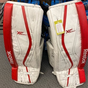 Reebok XT28 Used White Intermediate 31" Goalie Leg Pads goal xt 28