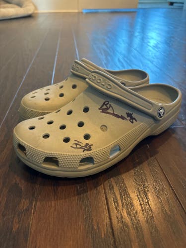 TOM SCHREIBER SIGNED AND BRETT DOBSON  SIGNED CROCS