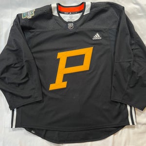2023 Winter Classic MiC Pittsburgh Penguins 58G Primegreen Adidas Practice Jersey Black