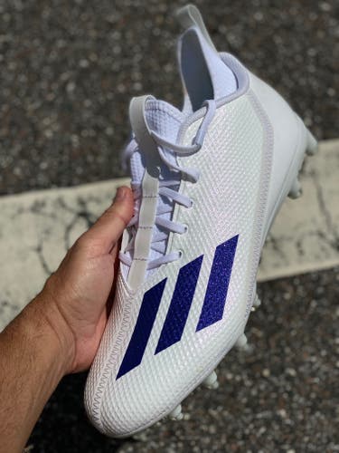 Adidas Adizero  football cleats white blue men’s size 11 *BRAND NEW*