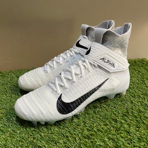 Nike Alpha Menace Elite 2 White P Football Cleats Men's 11 WIDE BV3298-100 NEW