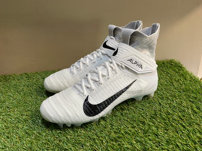 Nike Alpha Menace Elite 2 White P Football Cleats Men's 11 WIDE BV3298-100 NEW